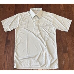 NWOT Collars and Co Polo Large English Spead Pale Blue Mens Golf Dress Shirt